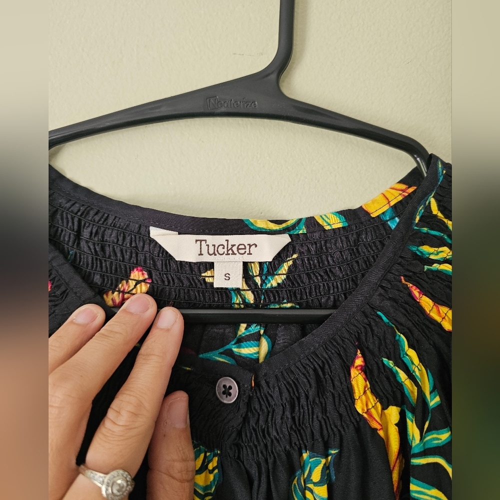 Tucker Classic Farm Rio Blouse Silk Cotton Blend - Picture 5 of 8